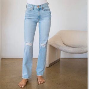 AYR High Rise Straight Leg Jeans (The Sugar)